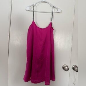 Vibrant Hot Pink Slip Dress